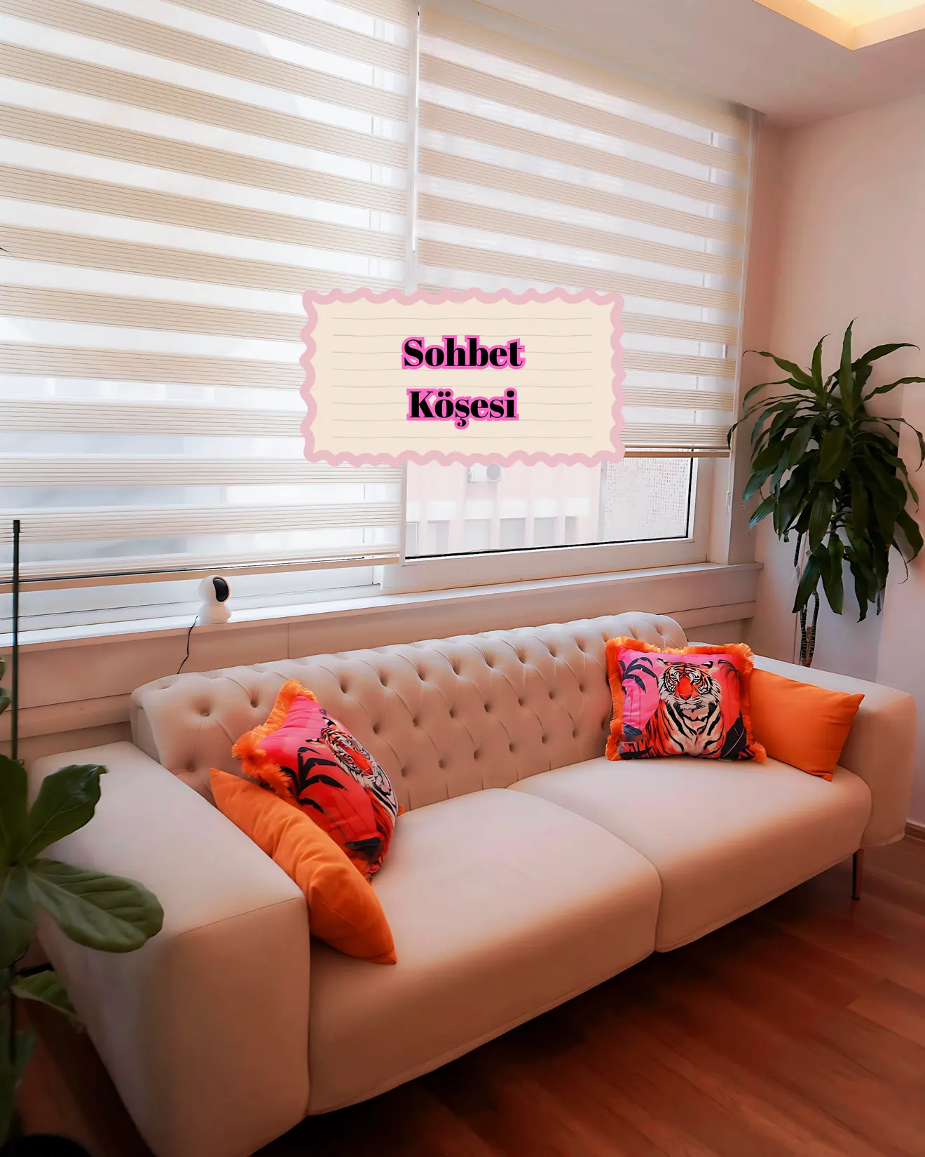 Fit Berry bekleme alanında sohbet köşesi